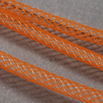 Plastic Net Thread Cord, Dark Orange, 8mm, 30Yards