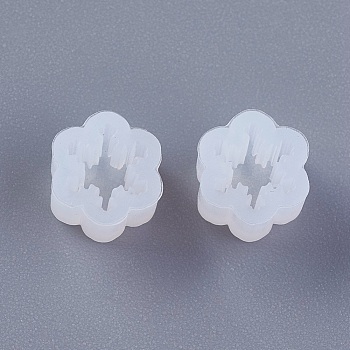 Silicone Molds, Resin Casting Molds, For UV Resin, Epoxy Resin Jewelry Making, Snowflake, White, 8x5mm, Inner Size: 6mm