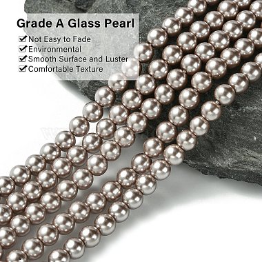 Eco-Friendly Dyed Glass Pearl Beads Strands(HY-A008-6mm-RB017)-3