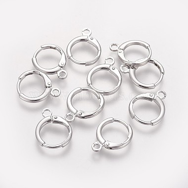 Real Platinum Plated Brass Leverback Earring Findings