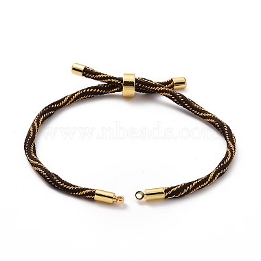 Bracelets argentés en corde de nylon(MAK-C003-03G-26)-4
