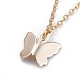 Brass Butterfly Pendant Necklaces(NJEW-JN02677)-3