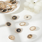 20Pcs 2 Colors 1-Hole ABS Plastic Buttons, Flat Round, Mixed Color, 21.5x11mm, Hole: 3mm(BUTT-LP0001-80)