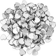 Aluminum Tray, Eyeshadow Compact Accessories, Heart, Silver, 19.5x19.5x4mm(ALUM-CA0001-02S)