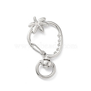 Strawberry Alloy Swivel Clasps, Long-Lasting Plated, Platinum, 39x23x5.5mm, Hole: 9x5mm(FIND-L012-01P)