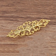 Iron Flower Hair Pin, Ponytail Holder Statement, Hair Accessories for Women, Golden, 35mm(OHAR-PW0003-172G)