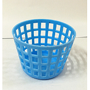 Plastic Doll Laundry Basket Basket, Doll Accessories Supplies, Deep Sky Blue, 45x32mm(DOLL-PW0004-02A)