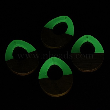 Luminous Glow in the Dark Wood & Resin Pendant(WOOD-H104-15)-4