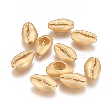 Matte Gold Color Shell Brass Beads