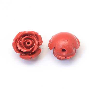 Flower Cinnabar Beads(X-CARL-Q003-07)-2