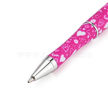 Valentine's Day Theme Heart Pattern Plastic with Iron Ball-Point Pen(FIND-D032-01C)-2