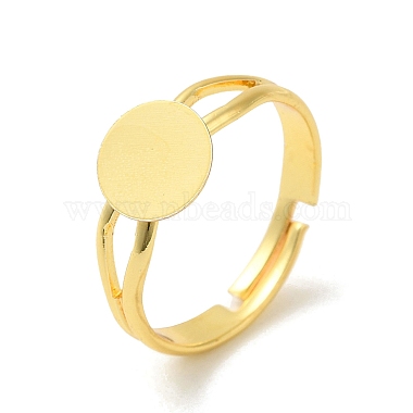 Real 18K Gold Plated Brass Ring Components