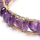 Nuggets Natural Mixed Gemstone Beads Bangle for Girl Women(BJEW-JB06817)-3