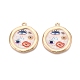 Printed Alloy Enamel Pendants(ENAM-N071-10G-01)-1
