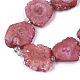 Galvaniques perles de quartz naturel brins(G-R461-04G)-1