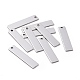 201 Stainless Steel Rectangle Stamping Blank Tag Pendants(STAS-R064-15B)-1