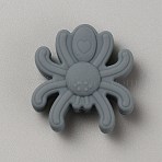 Spider Food Grade Eco-Friendly Silicone Focal Beads, Dark Gray, 27x25x9mm, Hole: 2mm(SIL-SZC0005-03A)