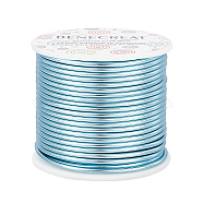 Round Aluminum Wire, Aqua, 10 Gauge, 2.5mm, about 80.38 Feet(24.5m)/roll(AW-BC0001-2.5mm-20)