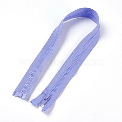 Garment Accessories, Nylon and Resin Zipper, with Alloy Zipper Puller, Zip-fastener Components, Lilac, 57.5x3.3cm(FIND-WH0031-B-15)