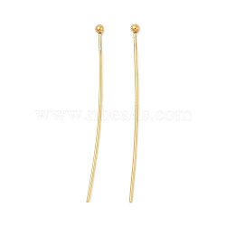 304 Stainless Steel Ball Head Pins, Ion Plating(IP), Real 18K Gold Plated, 36x1.8mm(STAS-F312-19G-02)