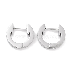 Tarnish Resistant 304 Stainless Steel Arrow Huggie Hoop Earrings for Women, with 316 Stainless Steel Pins, Stainless Steel Color, 14.5x3x16mm(EJEW-C096-12P)