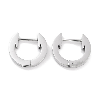 304 Stainless Steel Arrow Huggie Hoop Earrings for Women, with 316 Stainless Steel Pins, Stainless Steel Color, 14.5x3x16mm
