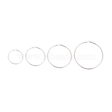 304 Stainless Steel Hoop Earrings for Women(EJEW-X0015-02P-02)-2