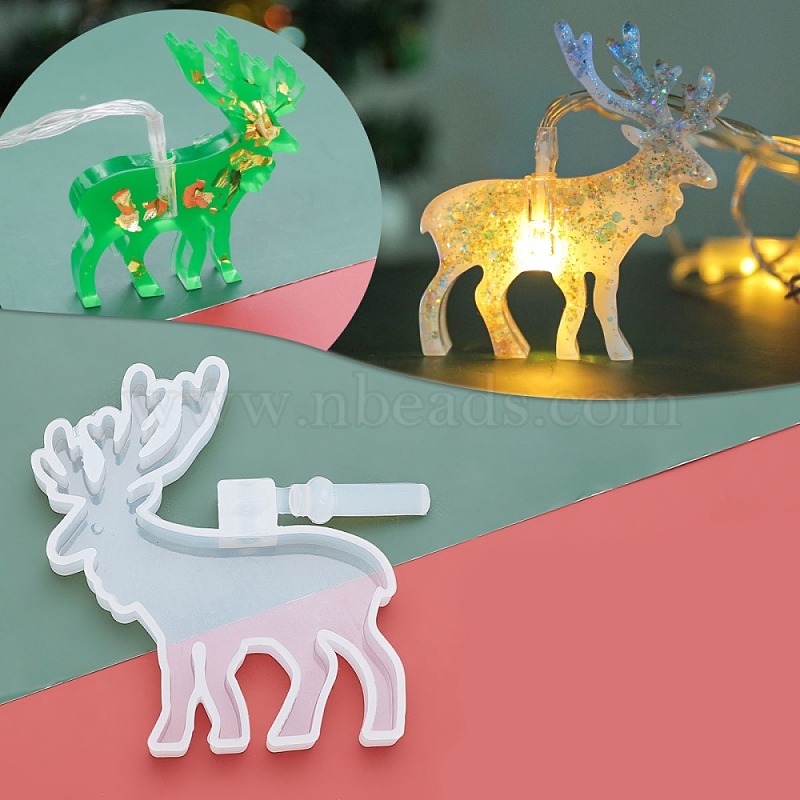 Resin Molds Christmas Earrings Reindeer Earrings Molds Silicone