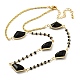 Faceted Fan Glass Beads Bib Necklaces(NJEW-R263-20G)-1
