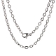 Классический простой 304 из нержавеющей стали мужские женские цепочки ожерелья(STAS-P045-03P)-1