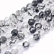 Chapelets de perles en quartz rutile noir naturel(G-O166-23-4mm)-1