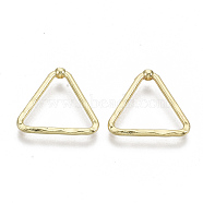 Alloy Pendants, Triangle Ring, Light Gold, 18x18.5x1.5mm, Hole: 1.4mm(X-PALLOY-S132-037C-G)