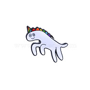 Rainbow Color Pride Flag Enamel Pin, Electrophoresis Black Alloy Brooch for Backpack Clothes, Unicorn Pattern, 30x30mm(RABO-PW0001-004B)