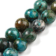 Natural Chrysocolla Beads Strands, Round, 6mm, Hole: 0.7mm, about 61pcs/strand, 15.75''~16.14''(40~41cm)(G-P503-6MM-05)