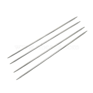 Stainless Steel Double Pointed Knitting Needles(DPNS), Stainless Steel Color, 240x1.4mm, about 4pcs/bag(TOOL-R044-240x1.4mm)