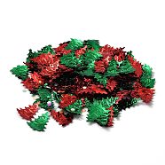 Plastic Table Scatter Confetti, for Christmas Party Decorations, Tree & Flat Round, Mixed Color, 3~24x3~18.3x0.3~0.5mm(DIY-I042-B08)