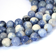 Natural Sodalite Round Bead Strands, 6~6.5mm, Hole: 1mm, about 63pcs/strand, 15.5 inch(X-G-E334-6mm-08)