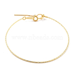 925 Sterling Silver Twist Round Bangles, with S925 Stamp, Real 18K Gold Plated, Inner Diameter: 2-1/8 inch(5.5cm)(BJEW-D037-01G)