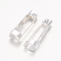 Iron Brooch Findings, Back Bar Pins, Silver Color Plated, 20mm long, 5mm wide, 5mm thick(X-E035Y-S)