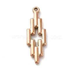 Ion Plating(IP) 304 Stainless Steel Pendant, Cross, Rose Gold, 28x9x2mm, Hole: 1.4mm(STAS-K252-01RG)