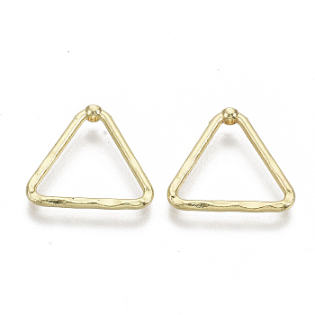Alloy Pendants, Triangle Ring, Light Gold, 18x18.5x1.5mm, Hole: 1.4mm