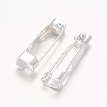 Iron Brooch Findings, Back Bar Pins, Silver Color Plated, 20mm long, 5mm wide, 5mm thick