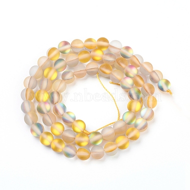 Chapelets de perles en pierre de lune synthétique(G-R375-6mm-A15)-3