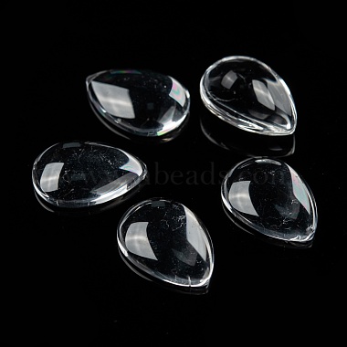 Transparent Teardrop Glass Cabochons(GGLA-R024-18x13)-6