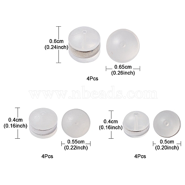 12Pcs 3 Style TPE Plastic Ear Nuts(KY-YW0001-51)-3