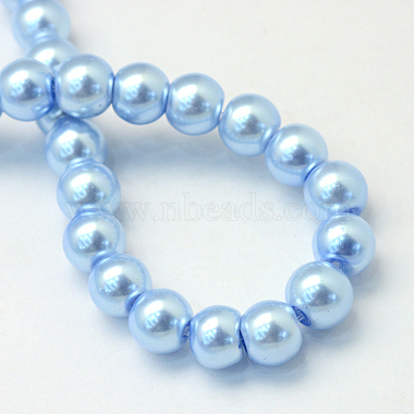 Baking Painted Pearlized Glass Pearl Round Bead Strands(X-HY-Q003-10mm-24)-4