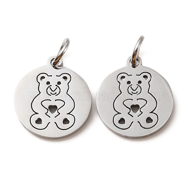 Stainless Steel Color Bear 304 Stainless Steel Charms