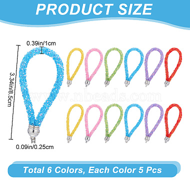 30Pcs 6 Colors PVC Sequin Rope Pendant Decorations(FIND-CP0001-74)-2