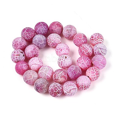 Dyed Natural Weathered Agate Beads Strands(G-T144-28)-2
