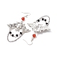 Alloy with Glass Chain Dangle Earrings(EJEW-TA00433)-4